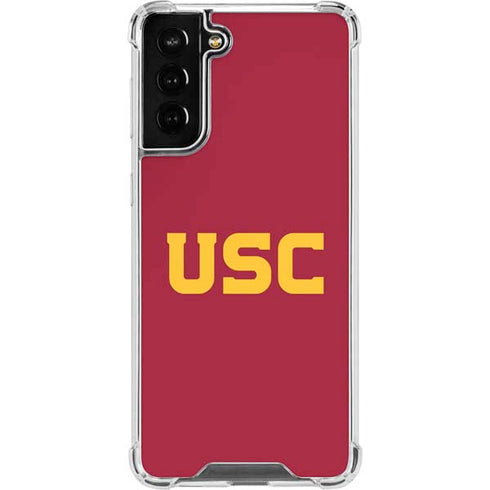 University of Southern California USC Galaxy S21 FE Clear Case